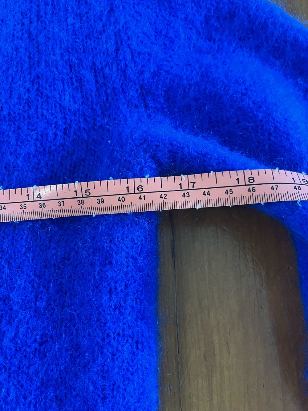 Cobalt Blue Italian Mohair and Wool Crewneck Sweater from NOOS Italian Knitwear - Picture 6 of 9